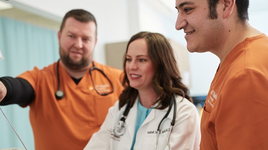 group of nurse and students