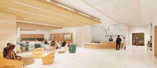 rendering of hospital reception